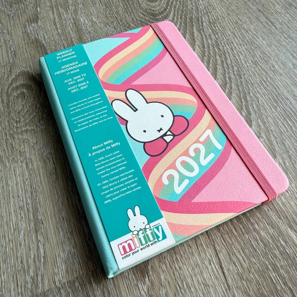 Orange Circle Studio Miffy 2027 Weekly Planner 17 Month Aug 2026-Dec 2027 Pink